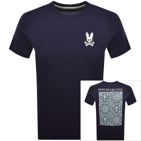 Psycho Bunny Frank Back Graphic T Shirt Navy | Mainline Menswear us